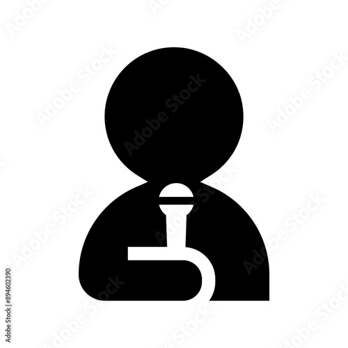 reporter icon vector illustration graphic design