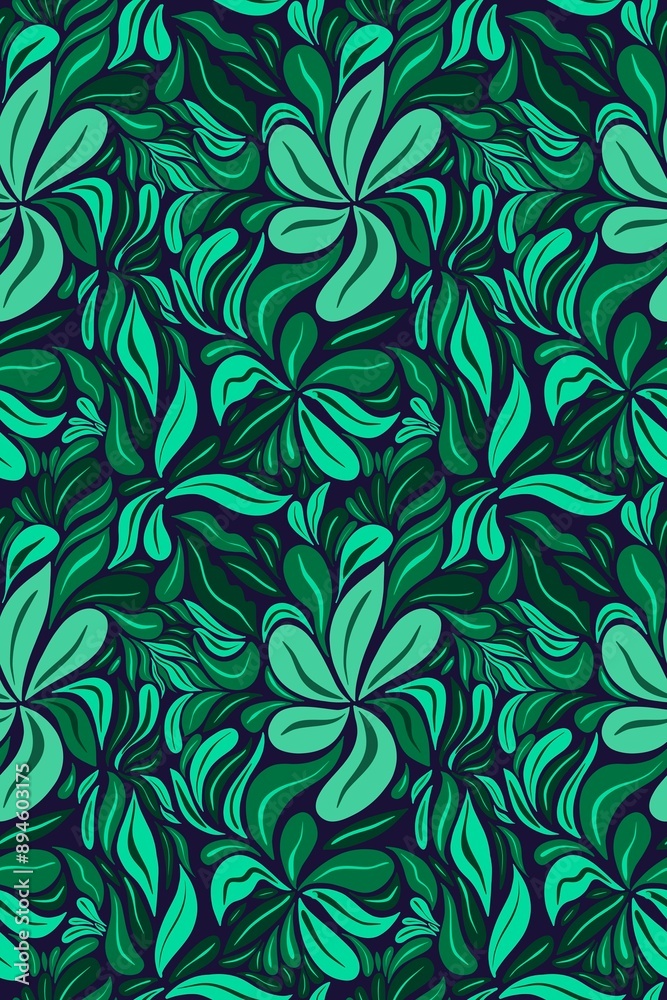 Abstract seamless pattern with blooming flowers and leaves.natural illustration with flowers background. Abstract seamless pattern with blooming flowers and leaves.natural illustration with flowers background.