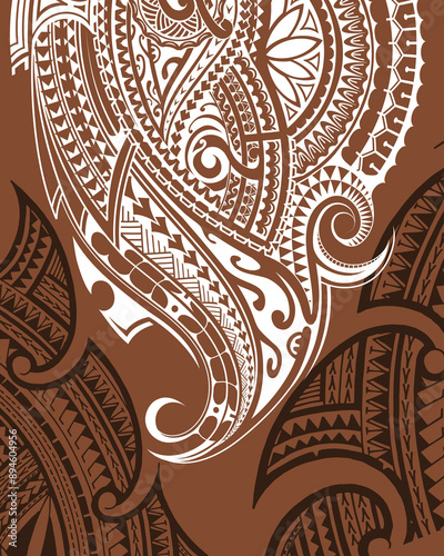 Polynesian.Hawaiian.Maori pattern  design. 
Unique And Novelty Design Background Combining Polynesian Pattern