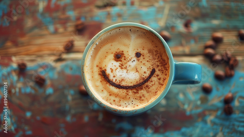Happy Monday coffee cup background