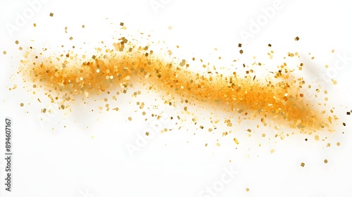 3d render of golden confetti on transparent UHD Wallpaper