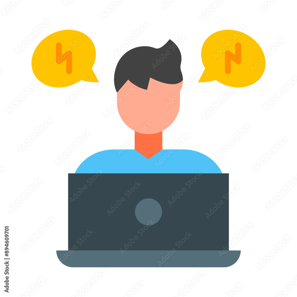 Stress Flat Icon Stress Flat Icon