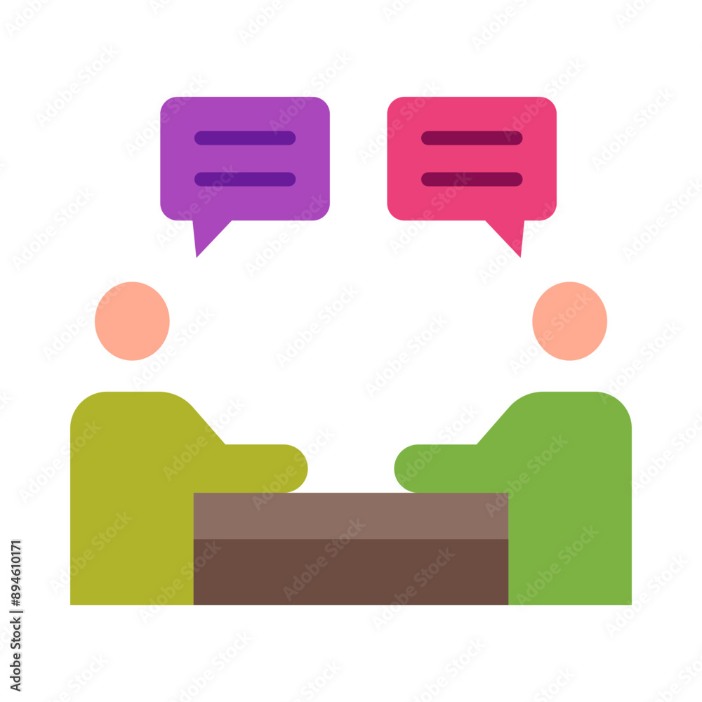 Meeting Flat Icon Meeting Flat Icon