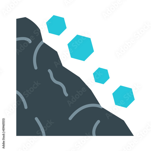 Landslide Flat Icon