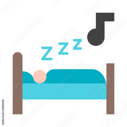 Sleeping Flat Icon