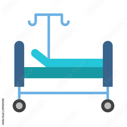 Tablou pe pânză Bed Flat Icon