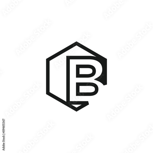 Letter B logo design vector with universal form and creative idea