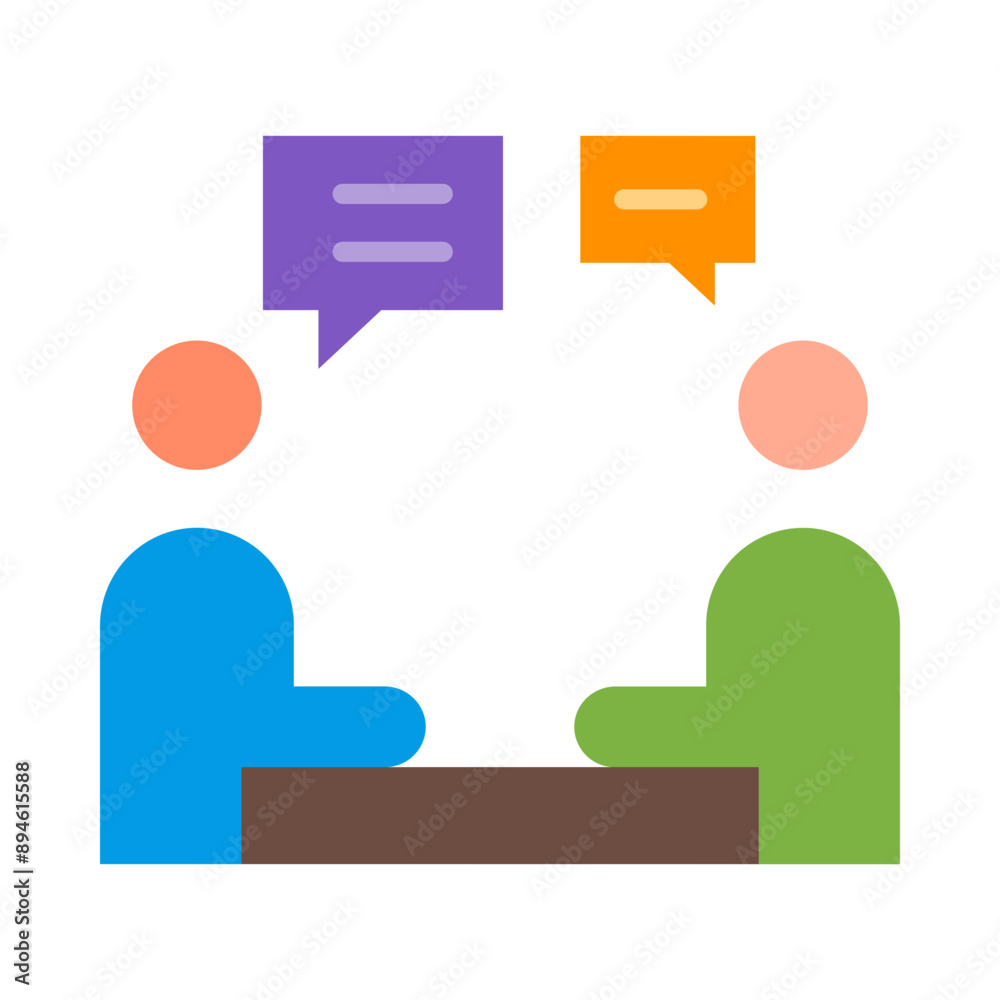 Meeting Flat Icon Meeting Flat Icon