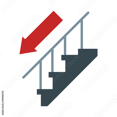 Downstairs Flat Icon