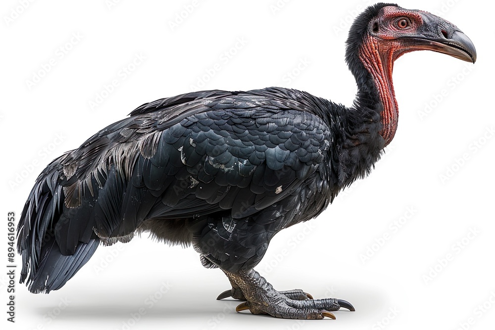 Obraz premium View from side of dodo on white background