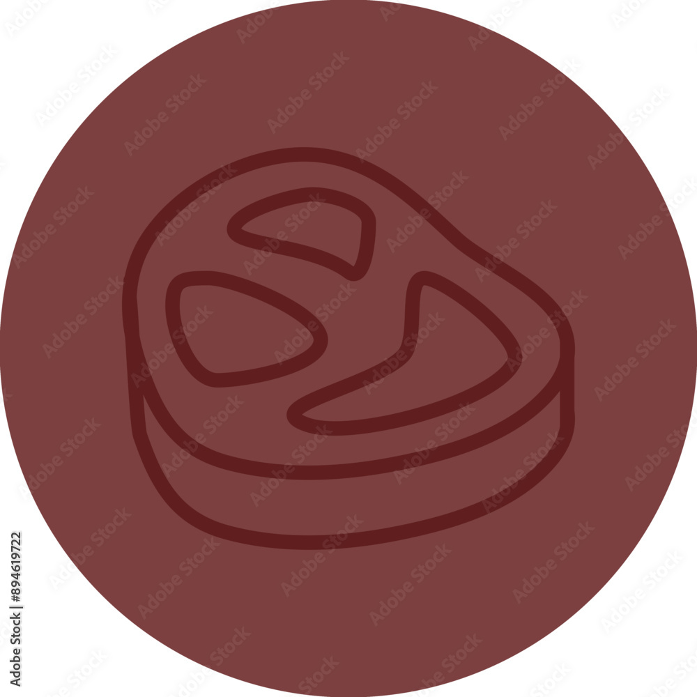 Beef Vector Line Maroon Circle Maroon Beef Vector Line Maroon Circle Maroon