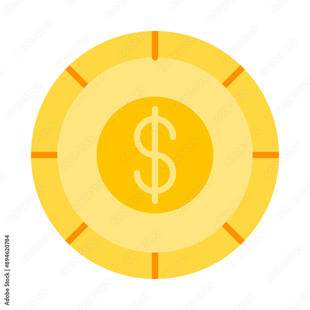 Obraz premium Dollar Flat Icon