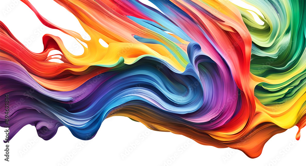Wavy paint strokes in rainbow multi colors Wavy paint strokes in rainbow multi colors