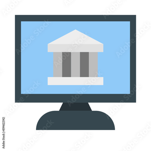 Online Bank Flat Icon