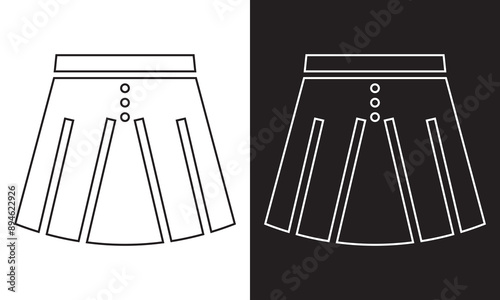 skirt icon. Vector illustration. EPS 10