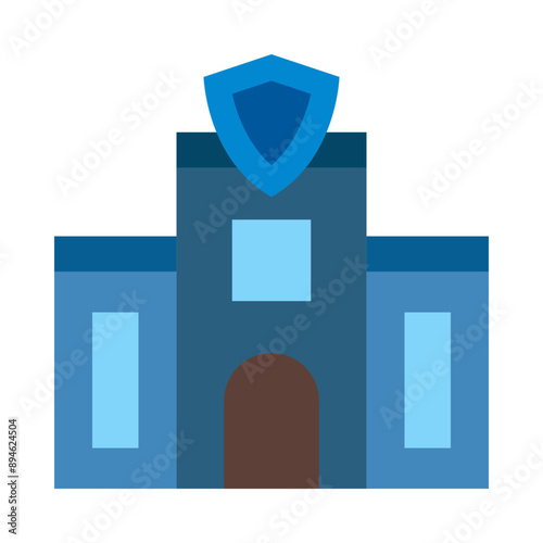 Police Station Flat Icon