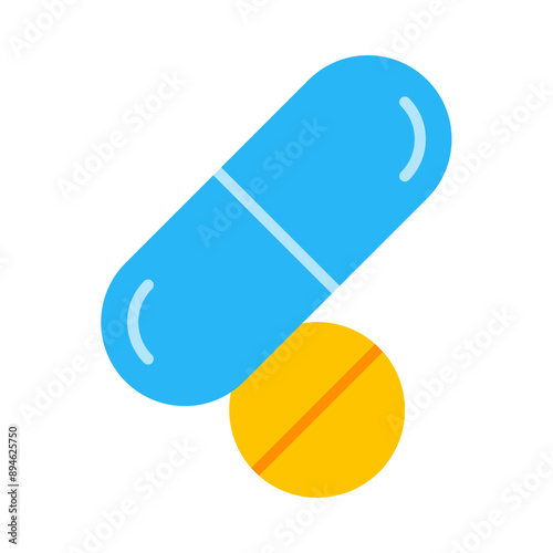 Pills Flat Icon