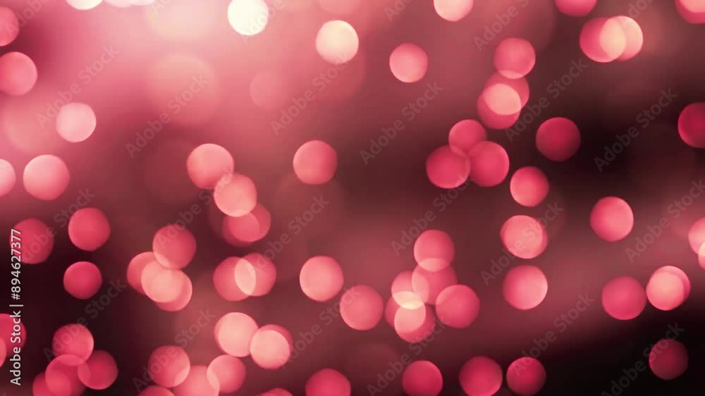 light red bokeh lights effect texture on a black background blurred shiny bubbles animated in 3d rendering 4k glowing motion design 