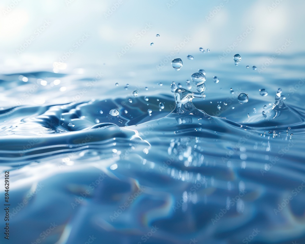Azure Water Surface Backdrop Perfect for Modern Interior Design and Photography, Featuring Tranquil Waves and Glimmering Reflections, Ideal for Minimalist and Contemporary Settings Azure Water Surface Backdrop Perfect for Modern Interior Design and Photography, Featuring Tranquil Waves and Glimmering Reflections, Ideal for Minimalist and Contemporary Settings