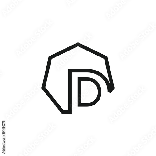 Letter D logo design vector with universal form and creative idea