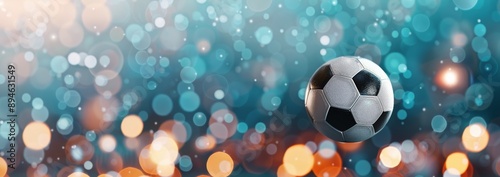 Soccer Ball on Field at Night