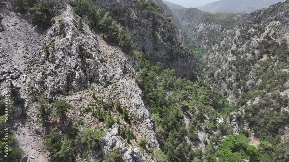 Aerial view of Agia Irini Gorge, Crete, Greek Islands, Greece Aerial view of Agia Irini Gorge, Crete, Greek Islands, Greece
