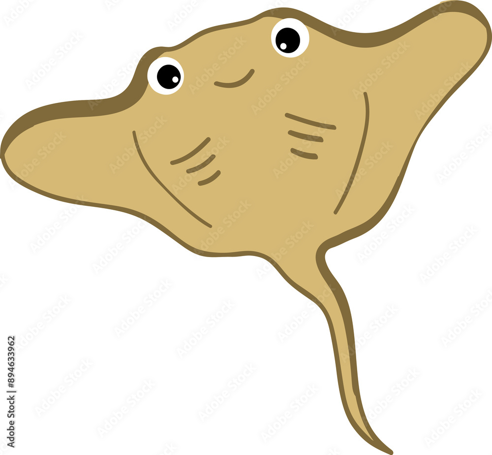 cute stingray cartoon, fish sea animal. cute stingray cartoon, fish sea animal.