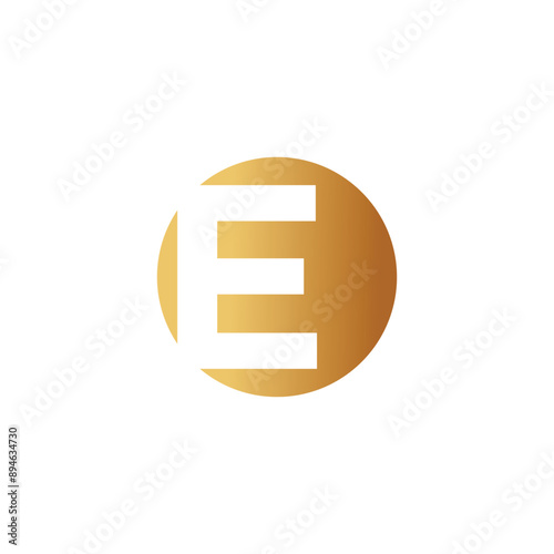 Letter E logo design vector with universal form and creative idea