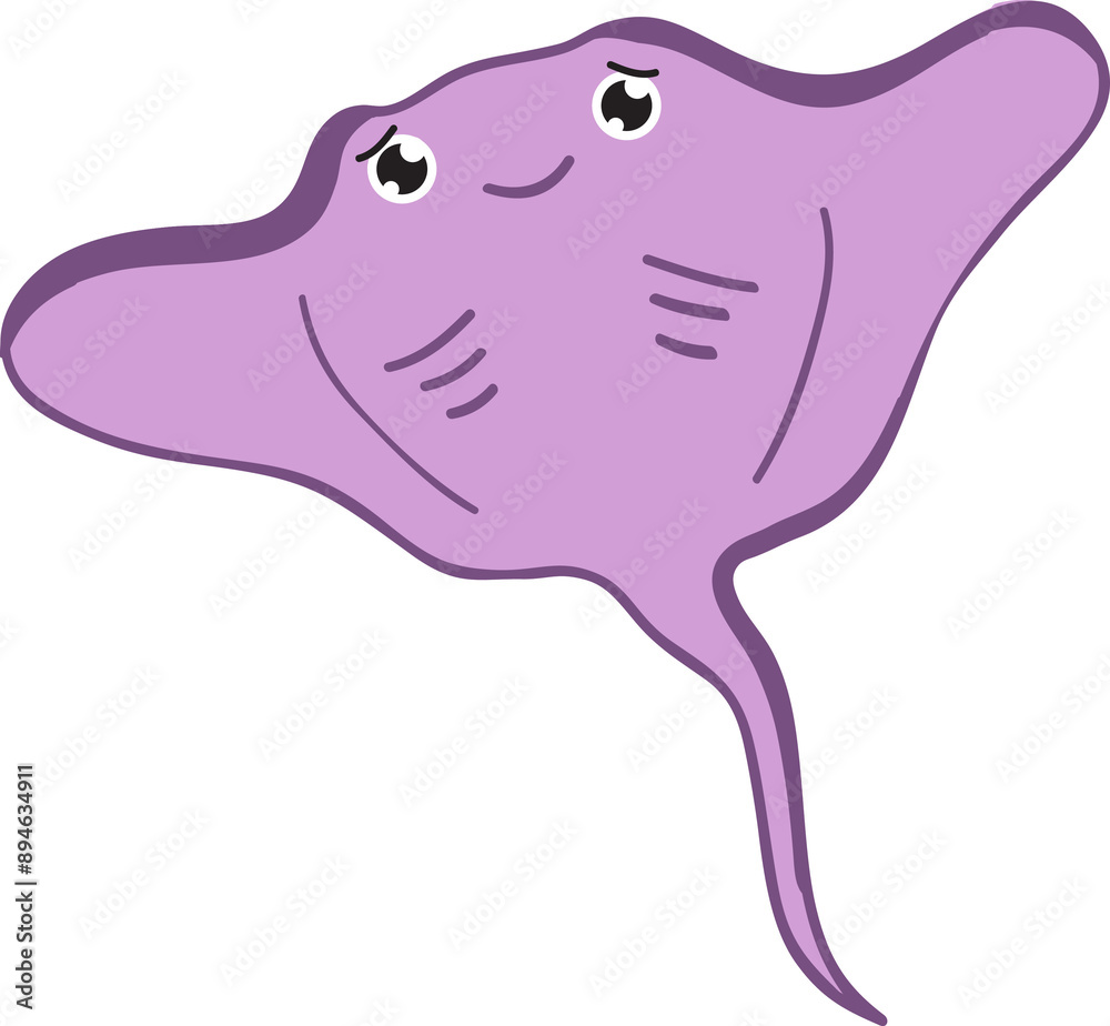 cute stingray cartoon, fish sea animal. cute stingray cartoon, fish sea animal.