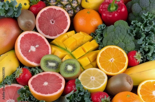 Fresh Fruit and Vegetable Arrangement