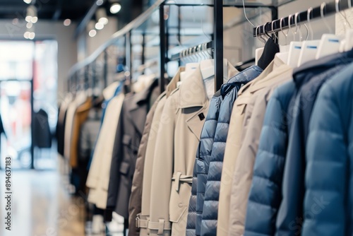 Trench Coats Displayed in a Fashion Store