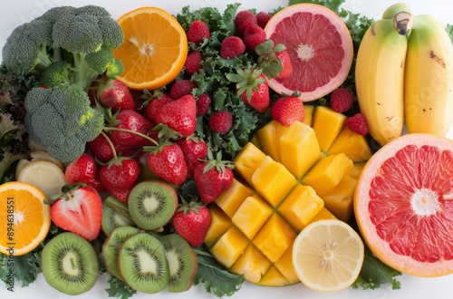 Fresh Fruit and Vegetable Arrangement