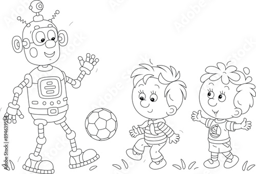 Happy little boys and a fun...
