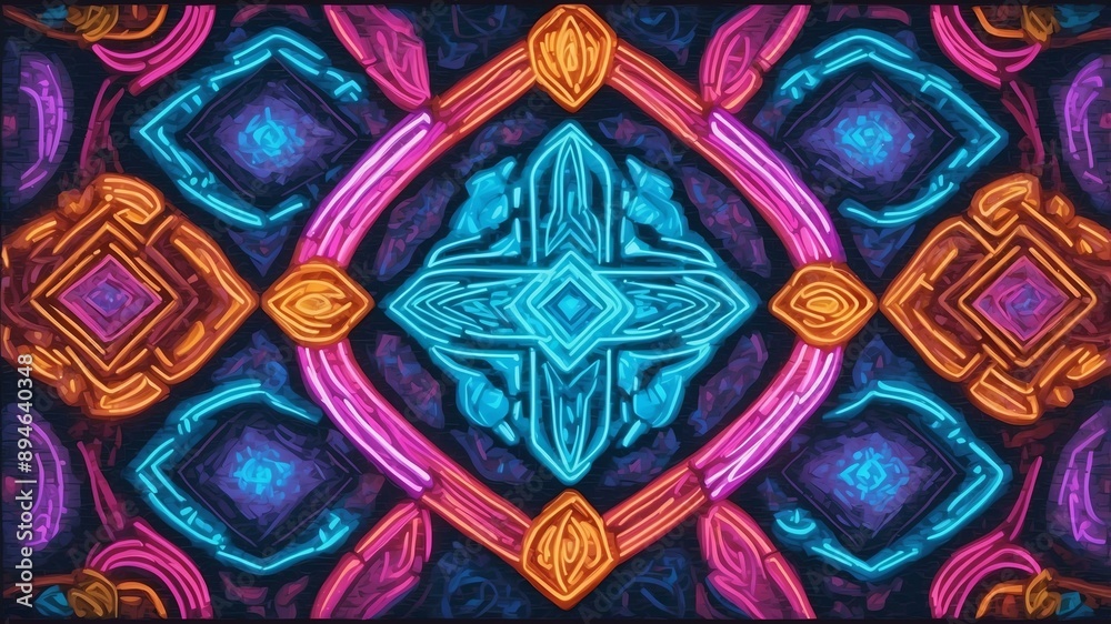 digital mosaic retro neon digital mosaic retro neon