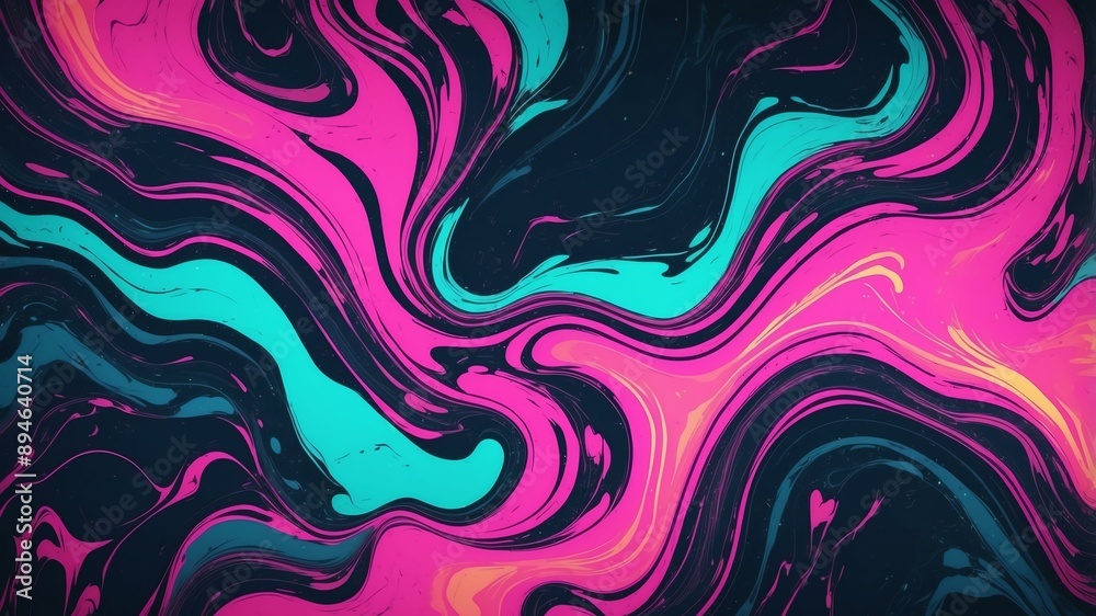 marble effect retro neon