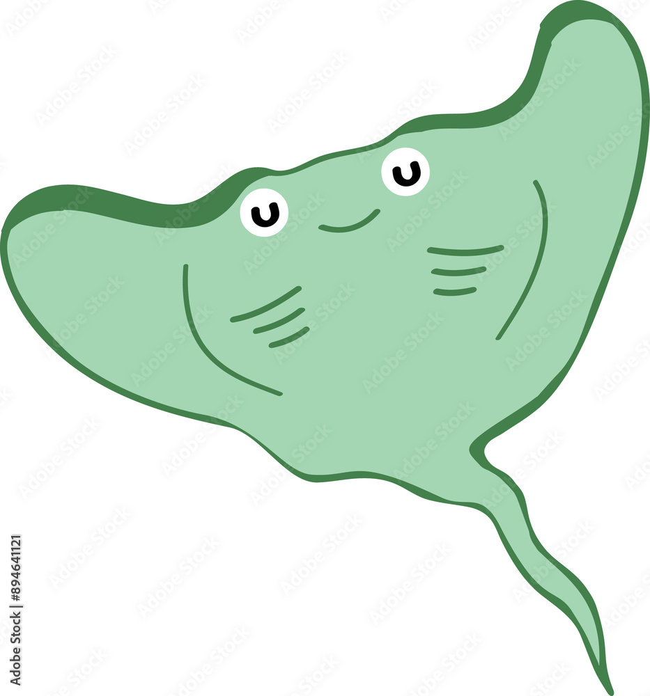 cute stingray cartoon, fish sea animal. cute stingray cartoon, fish sea animal.