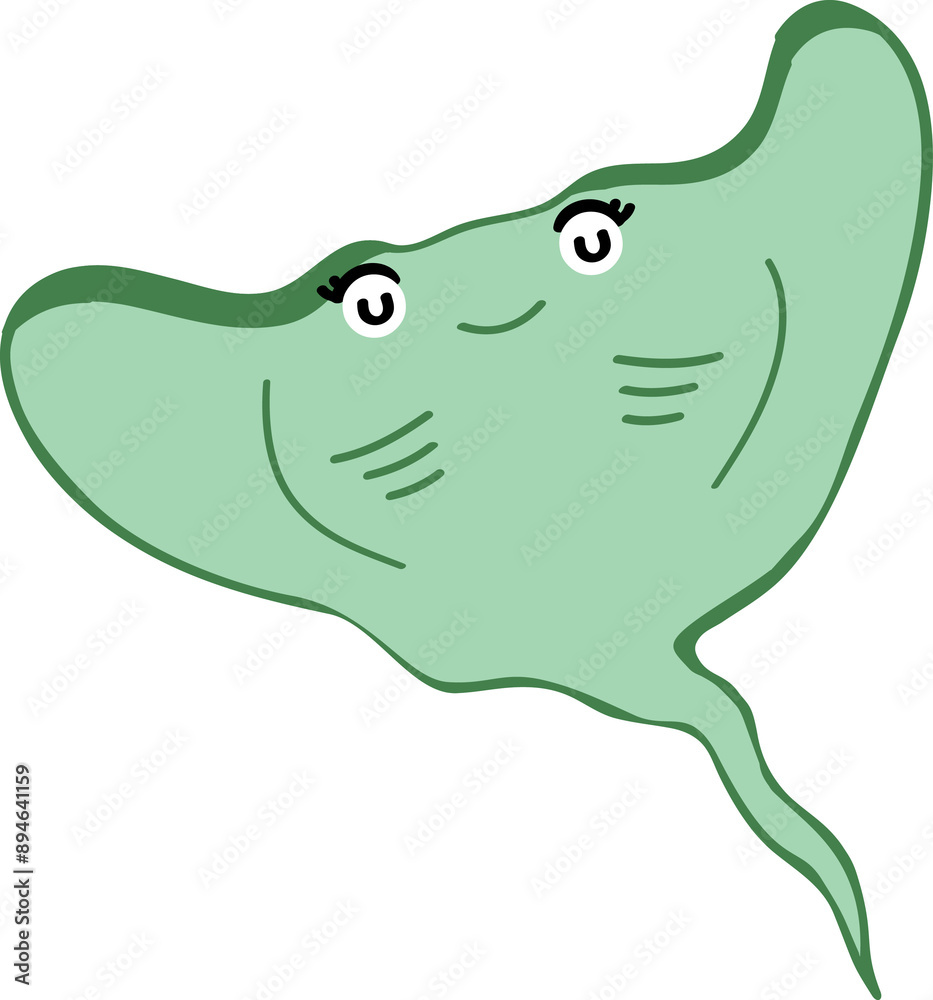cute stingray cartoon, fish sea animal. cute stingray cartoon, fish sea animal.