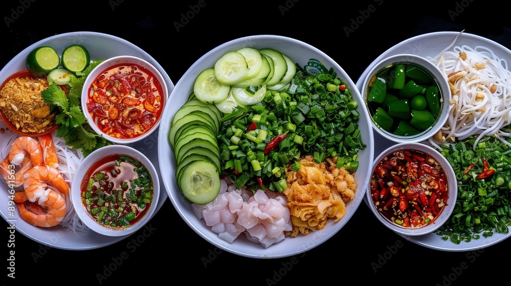Various Choices Of Yong Tau Fu And Dishes, Being Sold At A Bustling Hawker Stall In Kuala Lumpur Various Choices Of Yong Tau Fu And Dishes, Being Sold At A Bustling Hawker Stall In Kuala Lumpur