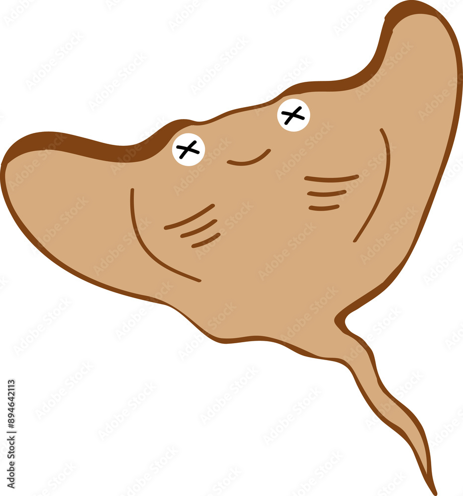cute stingray cartoon, fish sea animal. cute stingray cartoon, fish sea animal.