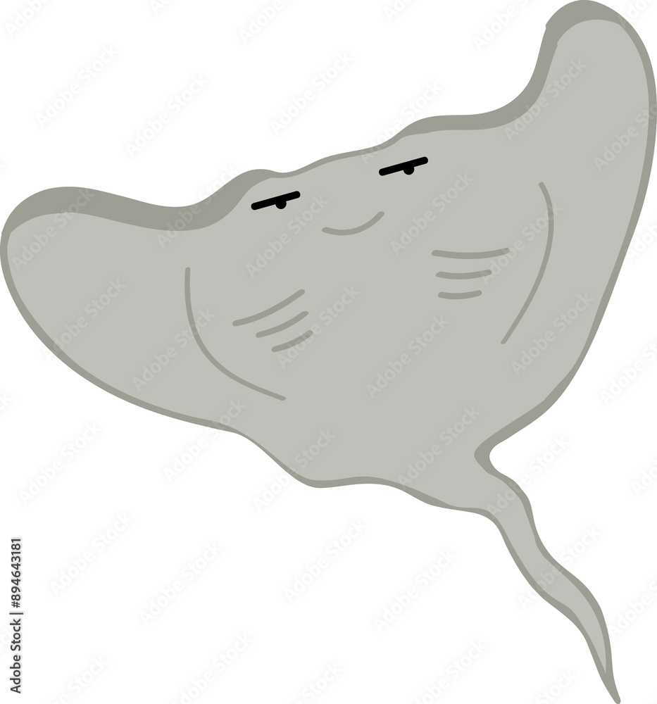 cute stingray cartoon, fish sea animal. cute stingray cartoon, fish sea animal.