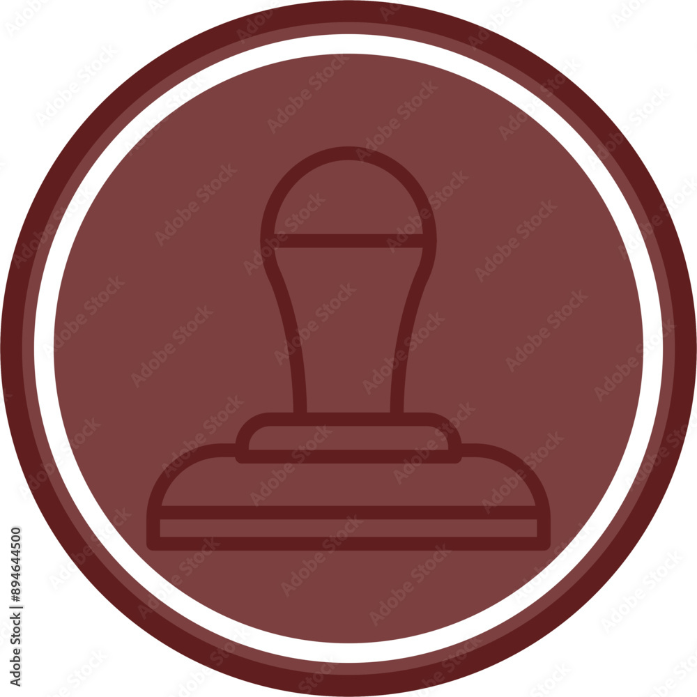 Rubber Stamp Vector Line Maroon Double Circle White Maroon Rubber Stamp Vector Line Maroon Double Circle White Maroon