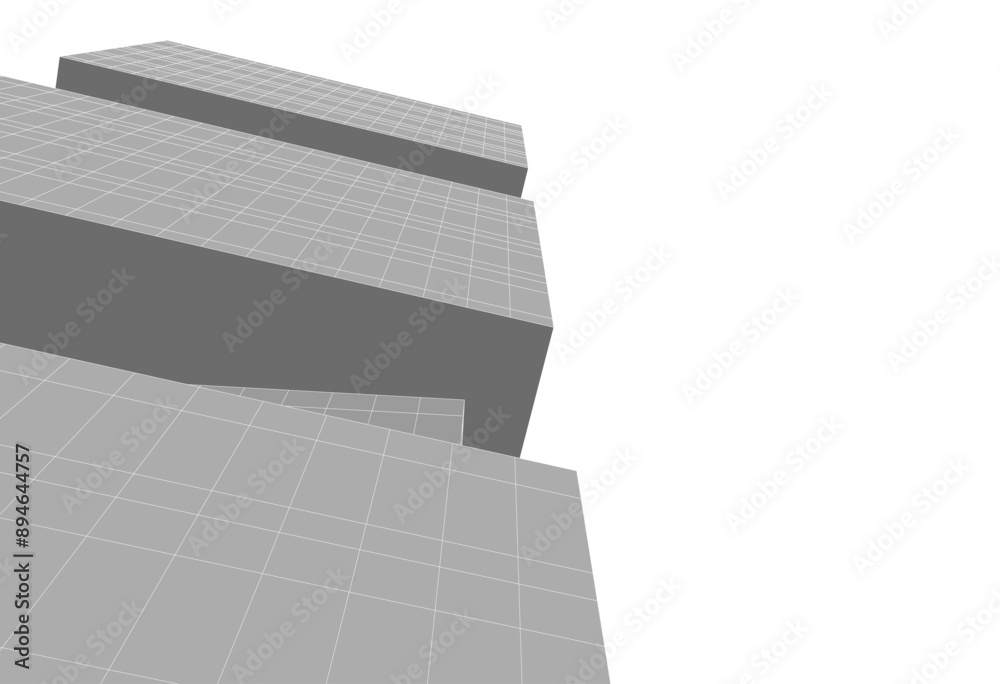 Modern architecture building 3d illustration Modern architecture building 3d illustration