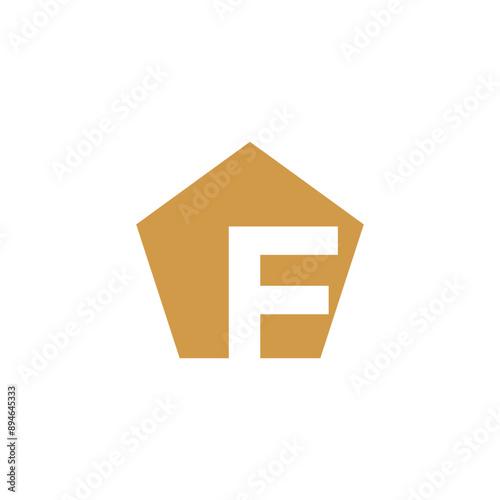 Letter F logo design vector with universal form and creative idea