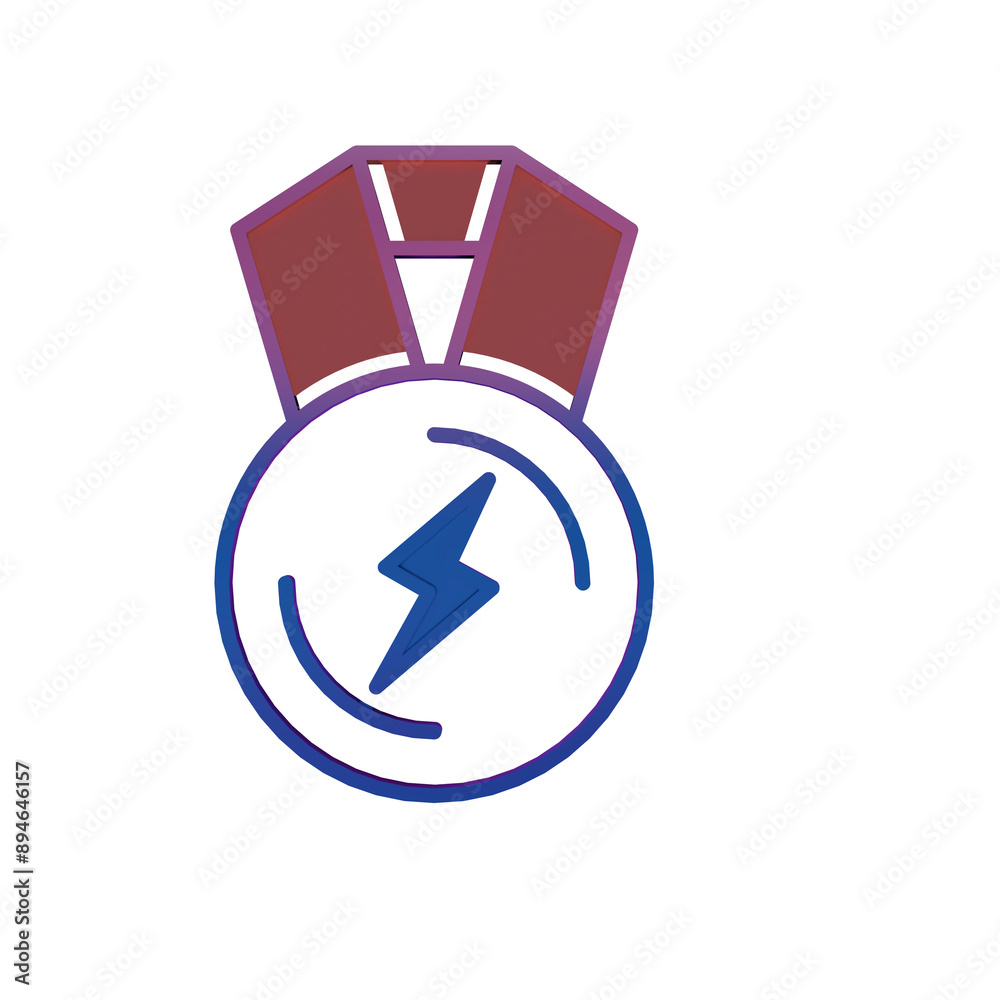 Award Medal Icon in Neon Gradient Style.. Award Medal Icon in Neon Gradient Style..