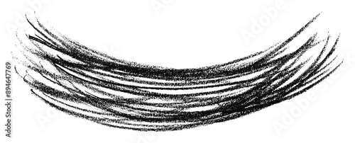 Black pencil strokes in simple style, isolated on transparent background.