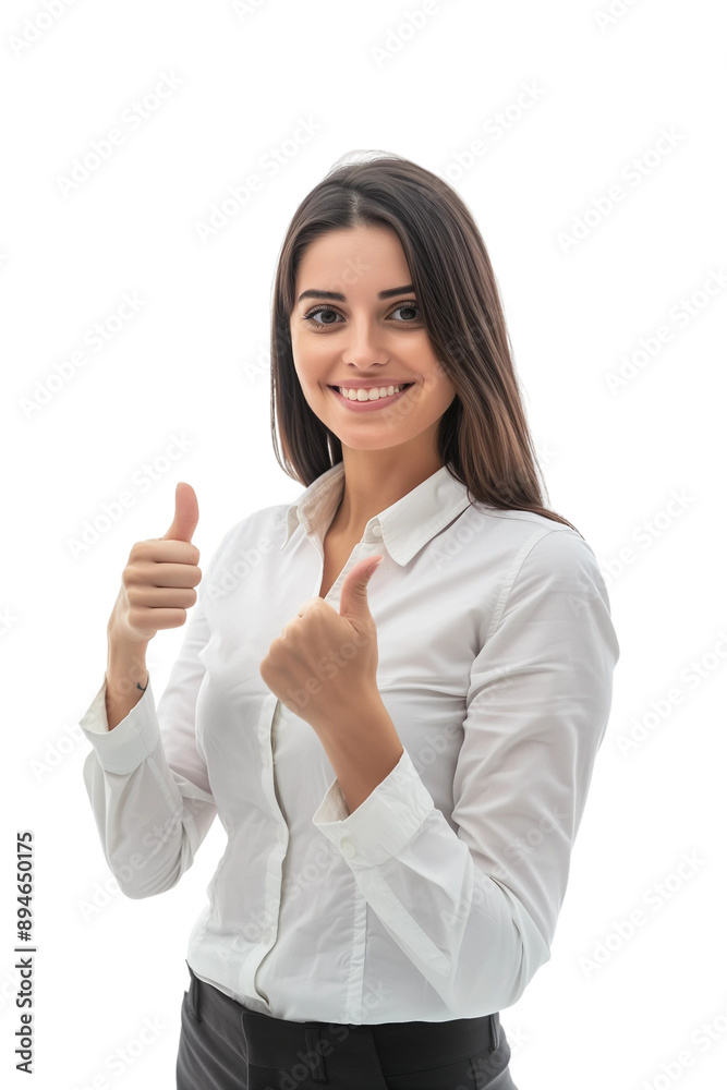 Business woman smiling and showing thumbs up,business approval,transparent background,PNG,clipart. Business woman smiling and showing thumbs up,business approval,transparent background,PNG,clipart.