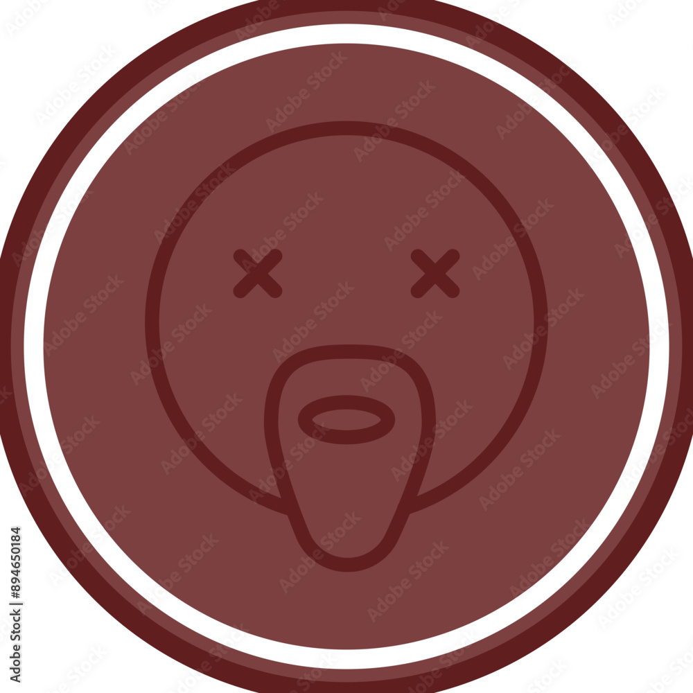 emoji french breard man Vector Line Double Circle Maroon emoji french breard man Vector Line Double Circle Maroon