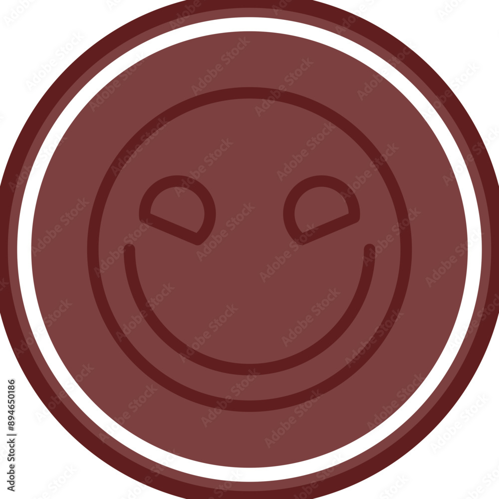 emoji big smile Vector Line Double Circle Maroon emoji big smile Vector Line Double Circle Maroon