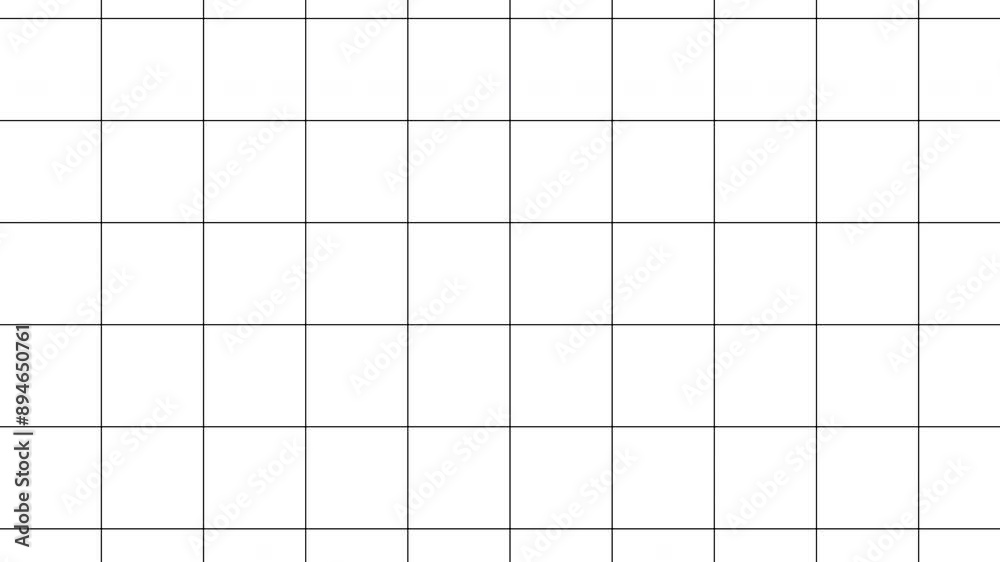 White background with animated black wireframe grid line fit for alpha channel or overlay layer. Loop abstract motion background for technology, science, blueprint, or infographic concept