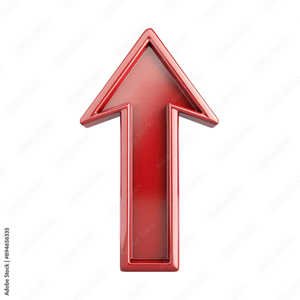 A vibrant red arrow pointing upwards, symbolizing progress, growth, or improvement in a sleek 3D design. A vibrant red arrow pointing upwards, symbolizing progress, growth, or improvement in a sleek 3D design.